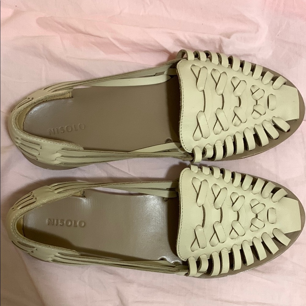 Nisolo Women's Cream Huarache Shoes